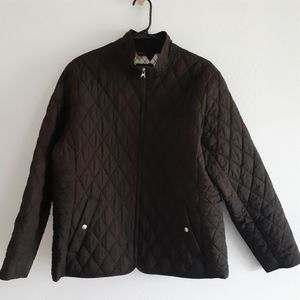 Land's End Brown Quilted Jacket
